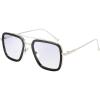 Black/Silver Frame Light Gradient Lens Tony Stark Color