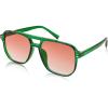 008 Green Transparent Frame/Reddish Brown Gradient Lens