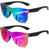 (2 Pack)blue Green Mirror & Purple Mirror