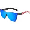 Blue Mirrored Lenses American Flag Legs