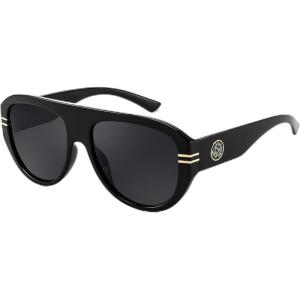 FEISEDY Retro Polarized Aviator Sunglasses for Men Women Trendy 70s Vintage Plastic Frame Sun Glasses B4150(Black)