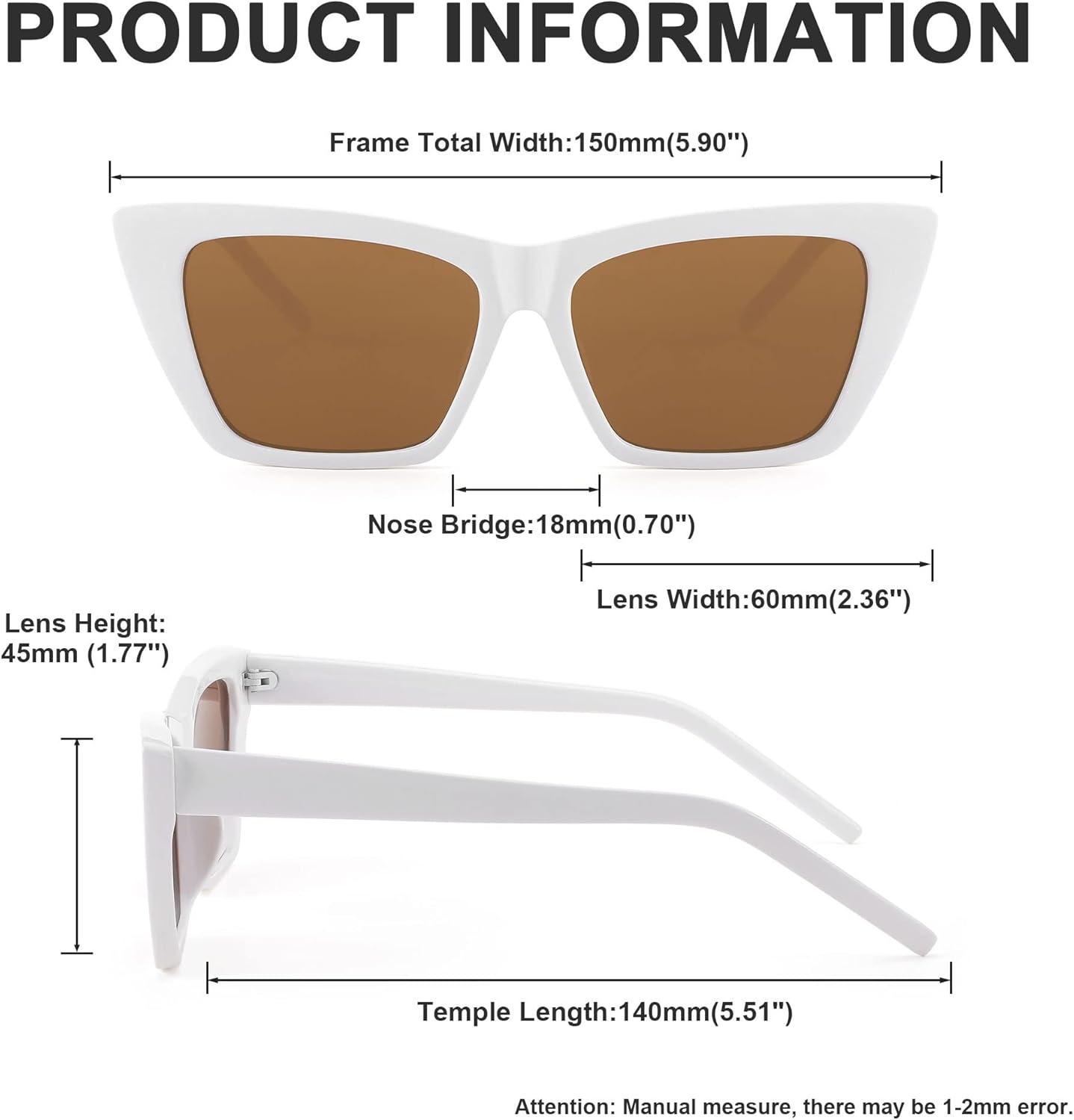 imageFEISEDY Square Cat Eye Sunglasses Vintage Cateye Frame UV400 Protection Sunglasses B2719