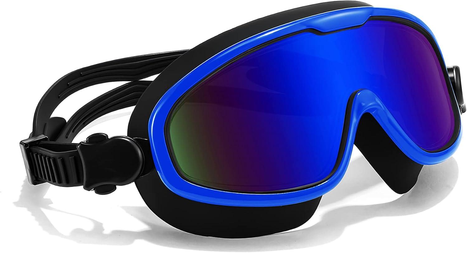 imageFEISEDY Swim Goggles No Leaking AntiFog Pool Goggles Swimming Goggles Adult Men Women Youth 180 Clear Vision UV400 B2389Clear
