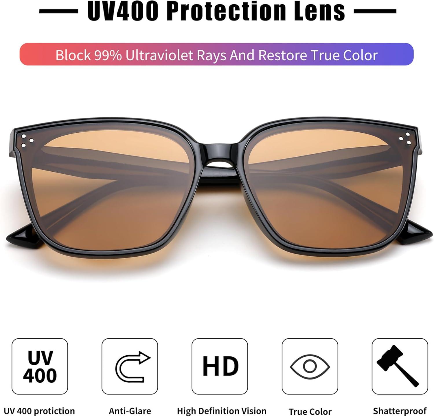 imageFEISEDY Women Trendy Square Sunglasses Oversized Vintage Cute Classic Simple Men Sun Glasses UV400 B0118