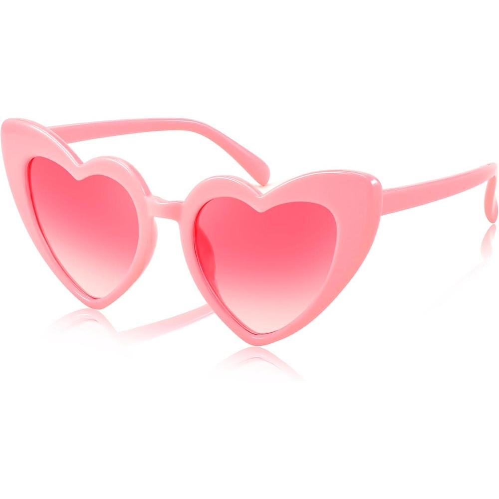 imageFEISEDY 2 Pack Vintage Kids Heart Sunglasses Girls Toddler De Sol Gafas Beach Party Holiday Sun Glasses Age 310 B2903Pink