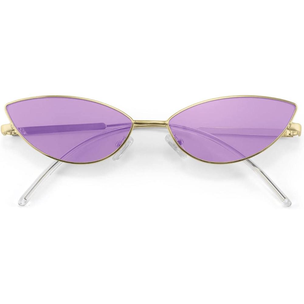 imageFEISEDY Fashion Designer Sunglasses Retro Small Petals Shape Arc Temple Design B2298Lavender