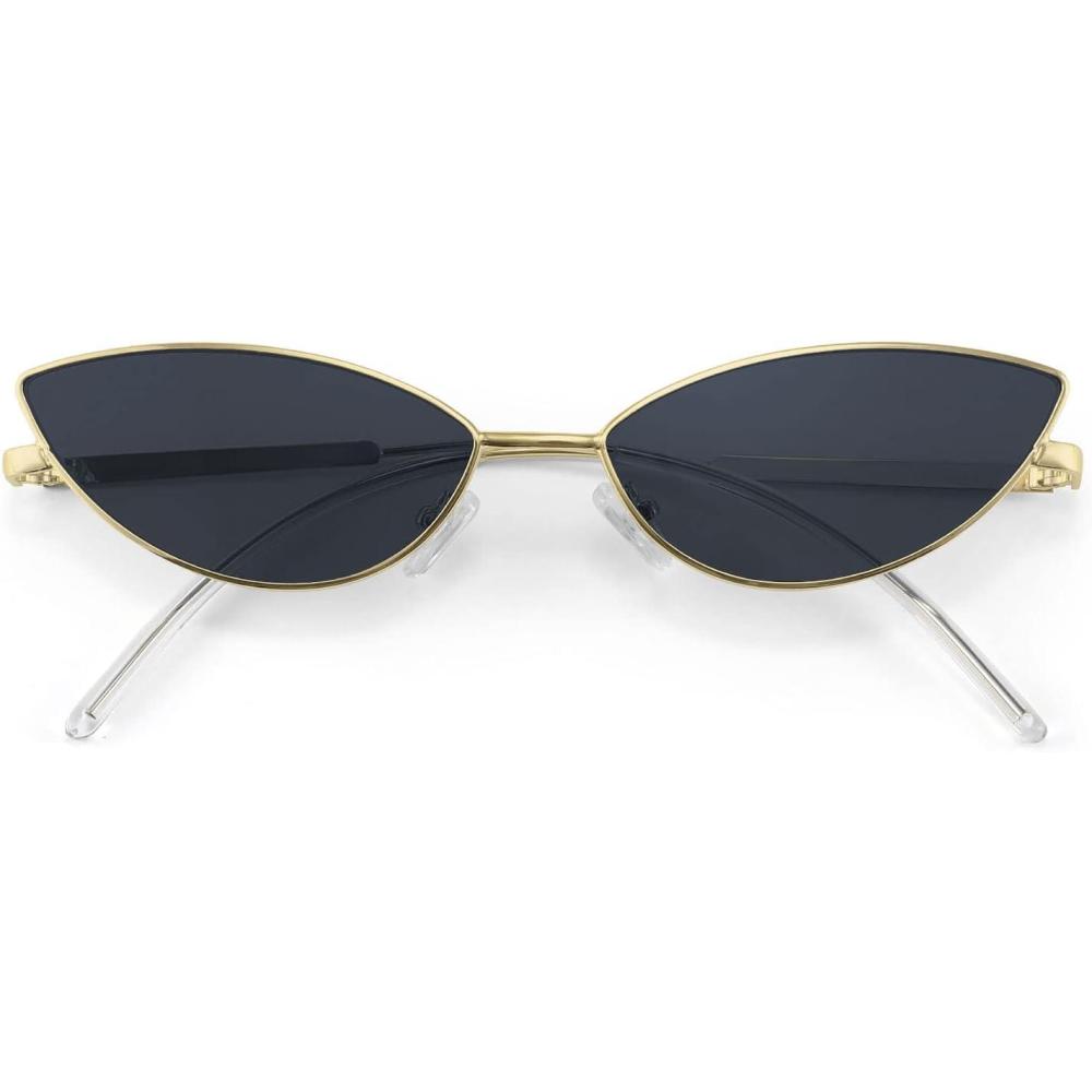 imageFEISEDY Fashion Designer Sunglasses Retro Small Petals Shape Arc Temple Design B2298Smoke