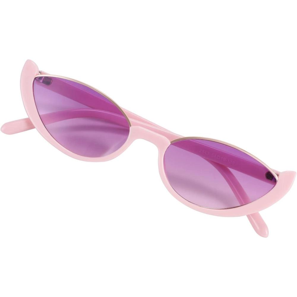 imageFEISEDY Fashion Small Cat Eye Sunglasses for Women Retro Trendy Cool Sun Glasses B2864Pink