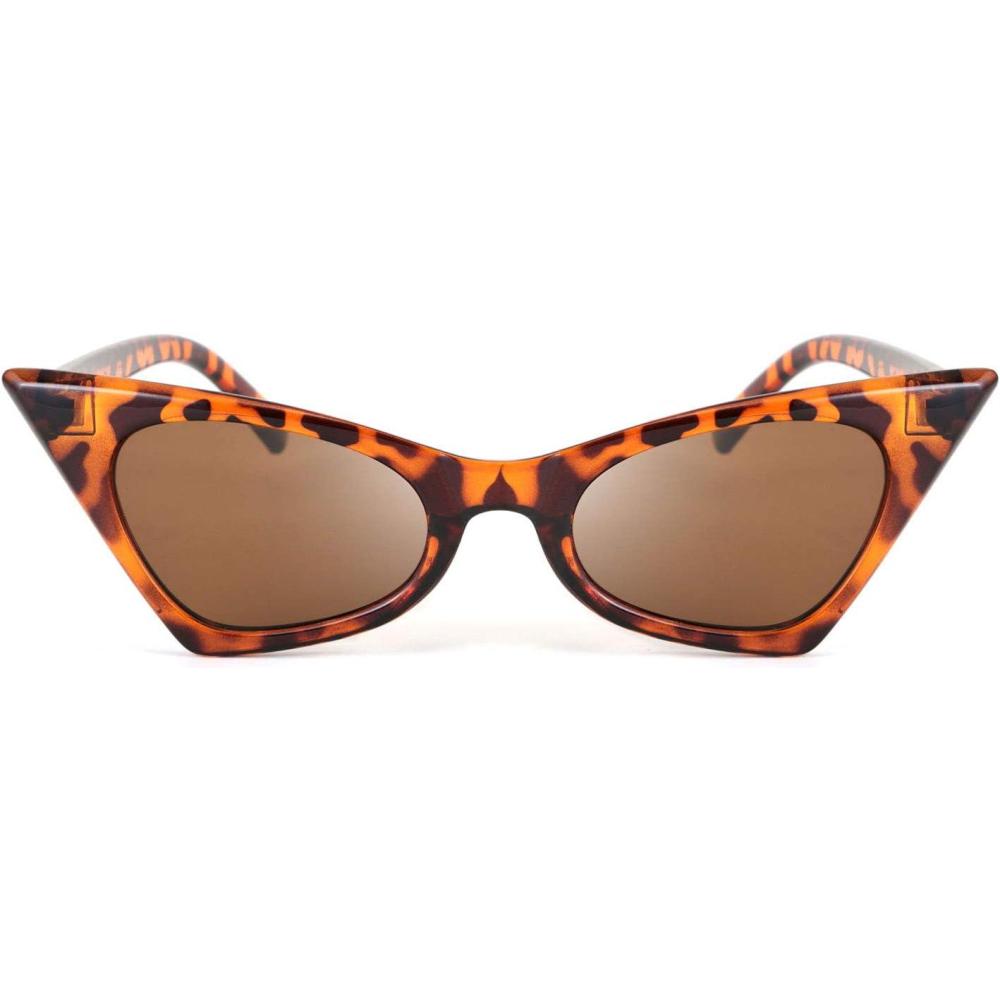 imageFEISEDY Small Cat Eye Sunglasses Vintage Square Shade Women Eyewear B229102 Leopard