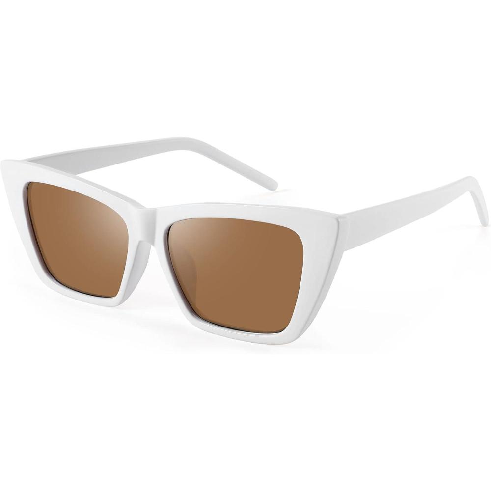 imageFEISEDY Square Cat Eye Sunglasses Vintage Cateye Frame UV400 Protection Sunglasses B2719