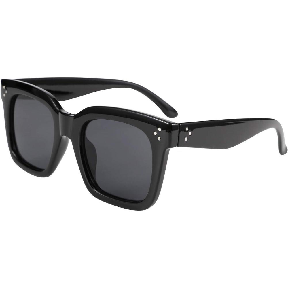 imageFEISEDY Vintage Women Butterfly Sunglasses Designer Luxury Square Gradient Sun Glasses Shades B2486Black