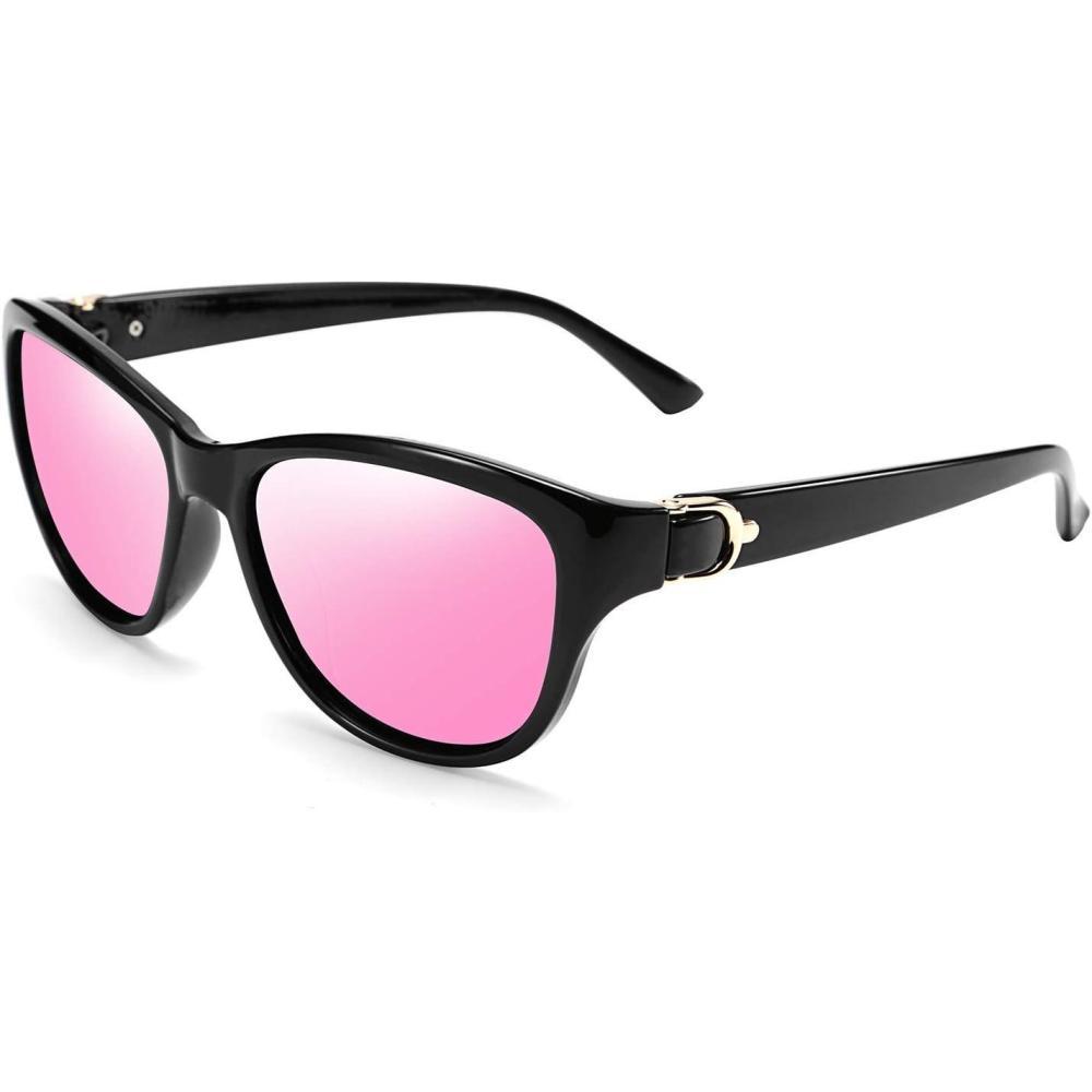 imageFEISEDY Women Vintage Polarized Sunglasses Lady Elegant Cateye Sun Glasses B2476Pink