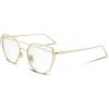 11 Gold Frame Transparent Lens