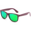 Lavender Purple Frame & Green Mirror Lens