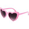 imageFEISEDY Love Heart Shaped Sunglasses for Women Trendy Retro Cat Eye Mod Style Stylish Glasses B2336003 Pink  Gradient Grey Lens
