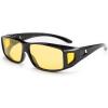 Black Frame Night Vision Polarized Yellow Lenses