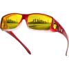 Translucent Gradient Red Frame Night Vision Polarized Yellow Lenses