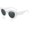 imageFEISEDY Oversized Cat Eye Sunglasses for Women Retro Thick Frame Oval Cateye Shades UV400 Sunnies B9068