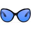Black Frame Blue Lens
