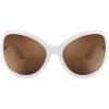White Frame Brown Lens