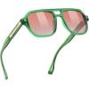 005 Transparent Green Frame & Gradual Red Lens
