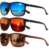 Black/Blue+black/Red+matte Brown/Brown