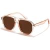 imageFEISEDY Retro Avaitor Sunglasses Women Men Vintage Square 70s Plastic Frame Pilot Sun Glasses B9144
