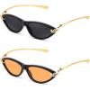 (2 Pack) Black & Black/Orange