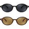 2pack (001 Black Frame & Grey+004 Leopard Frame & Tea)