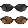 2pack(101 Black Frame & Grey+108 Black Frame & Tea)