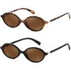 2pack(107 Leopard Frame & Tea+108 Black Frame & Tea)