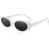 imageFEISEDY Retro Oval Sunglasses for Women Men 90s Small Oval Round Shades UV400 Protection Sunnies B9072