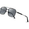 Grey Lens Black Metal Frame