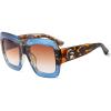 006 Blue-leopard Frame/Brown Lens
