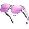 Transparent Purple Frame & Purple Mirror Lens
