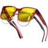 Yellow Lens - Gradual Wine Red Frame