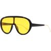 imageFEISEDY Sunglasses Women Oversized One Piece Frame UV400 Sun Glasses Trendy Retro Shades B2580Yellow