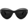 imageFEISEDY Sunglasses Womens Inflated Fun Lip Shape Sun Glasses Men Cat Eye Thick Frame for Festival Party B4126 Black
