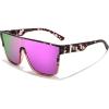 Transparent Pink Leopard Frame & Purple Mirrored Lens
