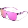 Transparent Purple Frame & Pink Mirror Lens