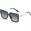 Dark Green Frame Gradient Grey Lens