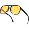 Polarized Black Leopard - Yellow Lens