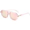 033 Transparent Pink Frame & Pink Mirrored Lens