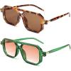 2 Pack Leopard/Tea + Transparent Green/Gradient Orange