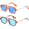 2 Pack - Orange/Blue + Tortoise/Blue