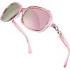 Clear Pink Frame Pink Mirrored Lenses