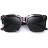 imageFEISEDY Vintage Women Butterfly Sunglasses Designer Luxury Square Gradient Sun Glasses Shades B2486Grey Leopard Camo