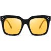 imageFEISEDY Vintage Women Butterfly Sunglasses Designer Luxury Square Gradient Sun Glasses Shades B2486Yellow Night Vision Lenses