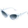 Transparent Blue Frame Blue Lens