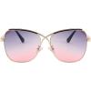 Golden Frame & Gradual Grey-pink Lens